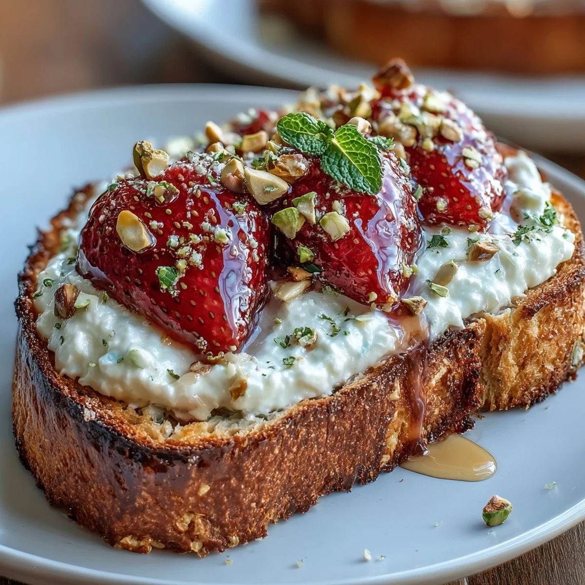 Strawberry Honey Ricotta Toast