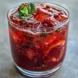 Vibrant Raspberry Lemon Spritz Mocktail featuring muddled berries, bright citrus, and bubbly sparkle for a nonalcoholic treat.