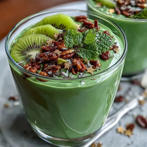 Green Shamrock Protein Smoothie Bowl