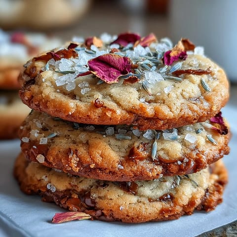 Floral shortbread cookies with edible flowers, perfect for a delicate Mothers Day treat in a charming cookie box.