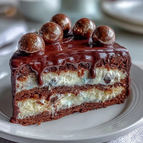 Elegant white chocolate drip cake with gold balloon decorations, perfect for graduation celebrations.