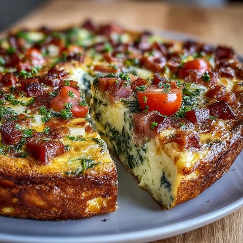 One-Pan Ham Swiss Frittata