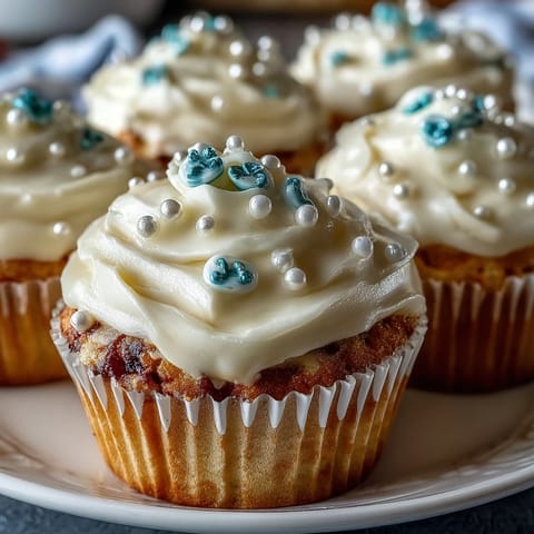 Cancer Birthday Cupcakes with pearl fondant toppers, elegant dessert for celebrations.