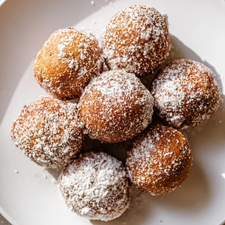 Warm and fluffy doughnut holes feature a light, crispy exterior, perfect for sharing and easy enjoyment.