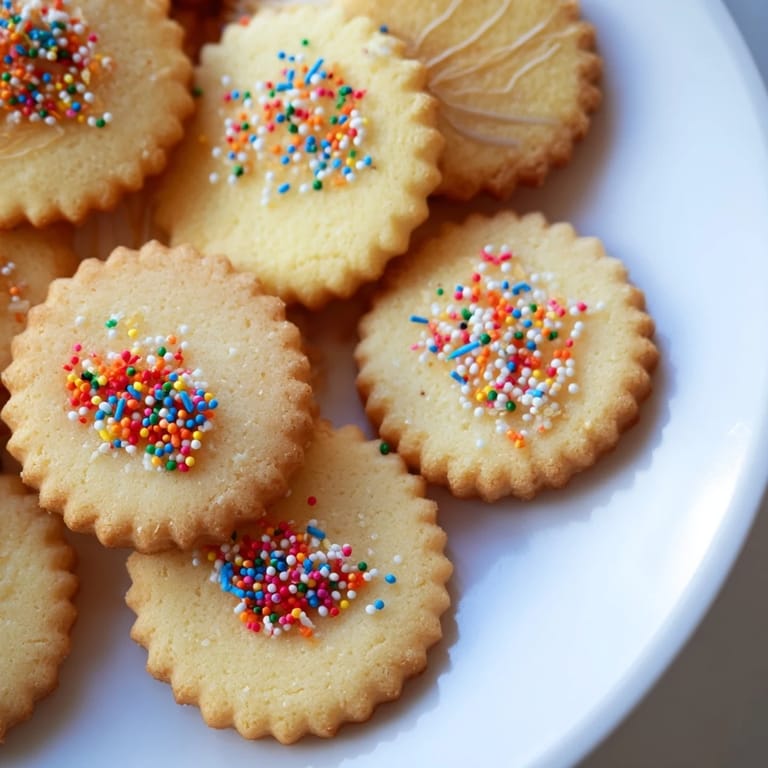 A beautifully arranged platter of freshly baked butter cookies, perfect with a warm drink.