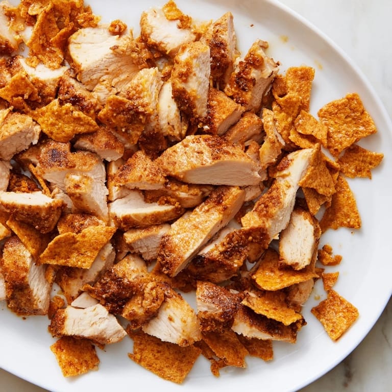 Hearty Crunchy Taco Chicken Salad served in a colorful bowl, blending Tex-Mex flavors with a satisfying crunch.