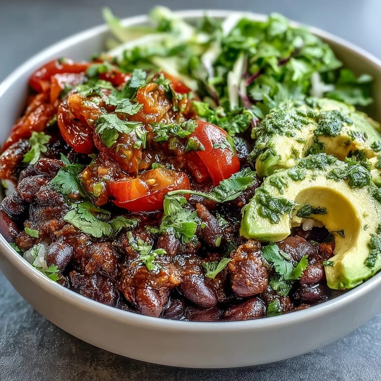 Satisfying plant-based taco bowl, a perfect healthy weeknight meal.