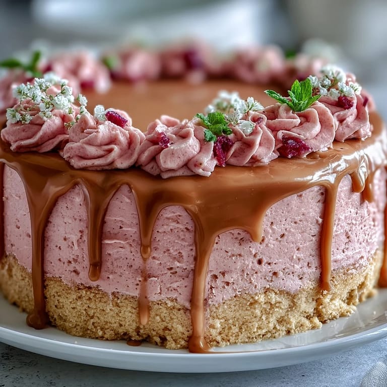 This stunning Bridal Shower Rosé Velvet Cake is frosted with creamy delight.