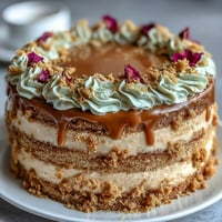 Showstopping Taurus Cake with floral buttercream and rich butterscotch layers.